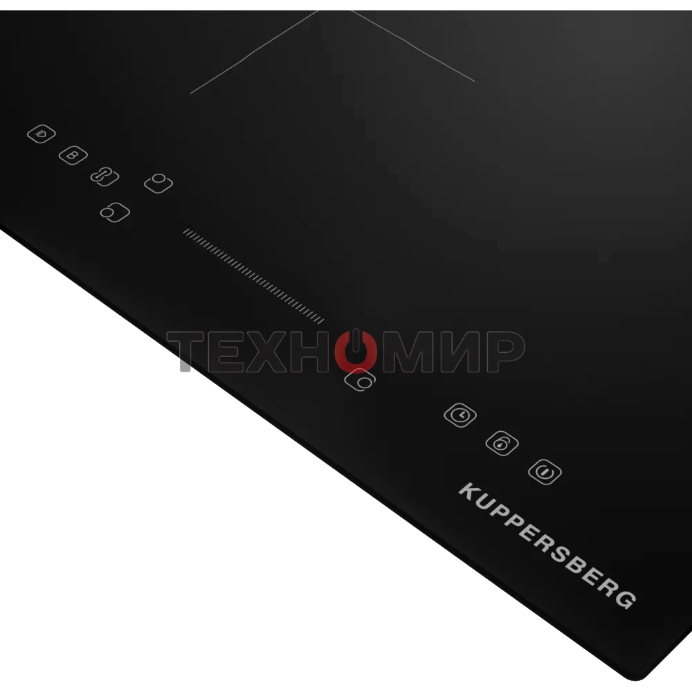Варочная панель Kuppersberg ICI 412, индукция, High-Tech, прямой край, 9 уровней мощности, бустер, Stop and Go, Flexi-zone, автоматическое отключение, таймер, индикатор остаточного тепла, сенсорное управление, черный