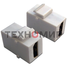 Модуль Keystone, HDMI, мама-мама, 180 градусов, белый