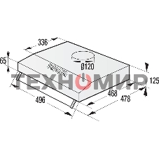 Вытяжка встраиваемая Gorenje WHU529EX/M нержавеющая сталь управление: кнопочное (1 мотор)