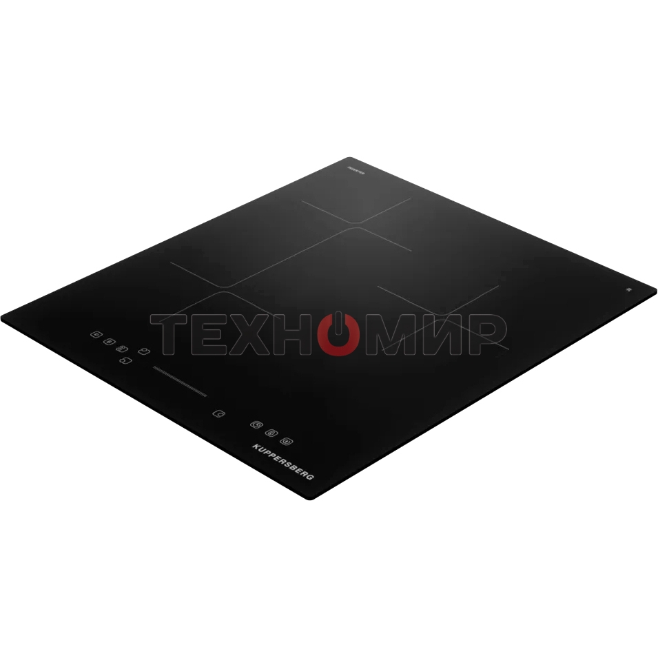 Варочная панель Kuppersberg ICI 412, индукция, High-Tech, прямой край, 9 уровней мощности, бустер, Stop and Go, Flexi-zone, автоматическое отключение, таймер, индикатор остаточного тепла, сенсорное управление, черный