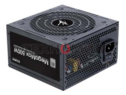 Блок питания Zalman ZM500-TXII V2 retail, 500Вт, 80 PLUS, 120мм, черный
