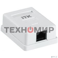 Розетка ITK GENERICA CS2-1C5EU-12-G настенная 49.2x65.5x25.2мм RJ45 ABS белый (упак.:1шт)