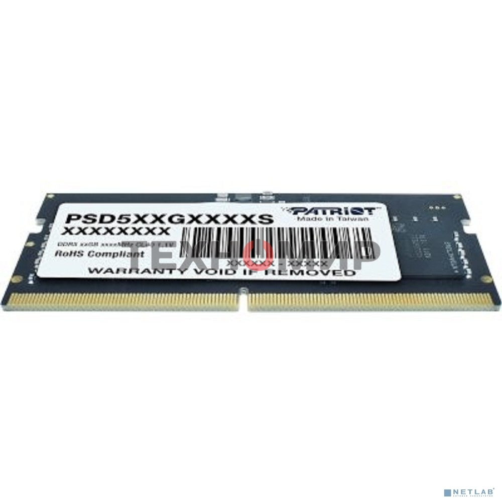 Оперативная память Patriot Signature, DDR5, 16GB (1x16 GB), 5600 MHz, CL46, SO-DIMM