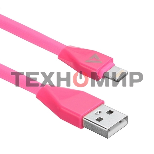 Кабель USB ACD-Life Lightning - USB-A TPE, 1м, маджента