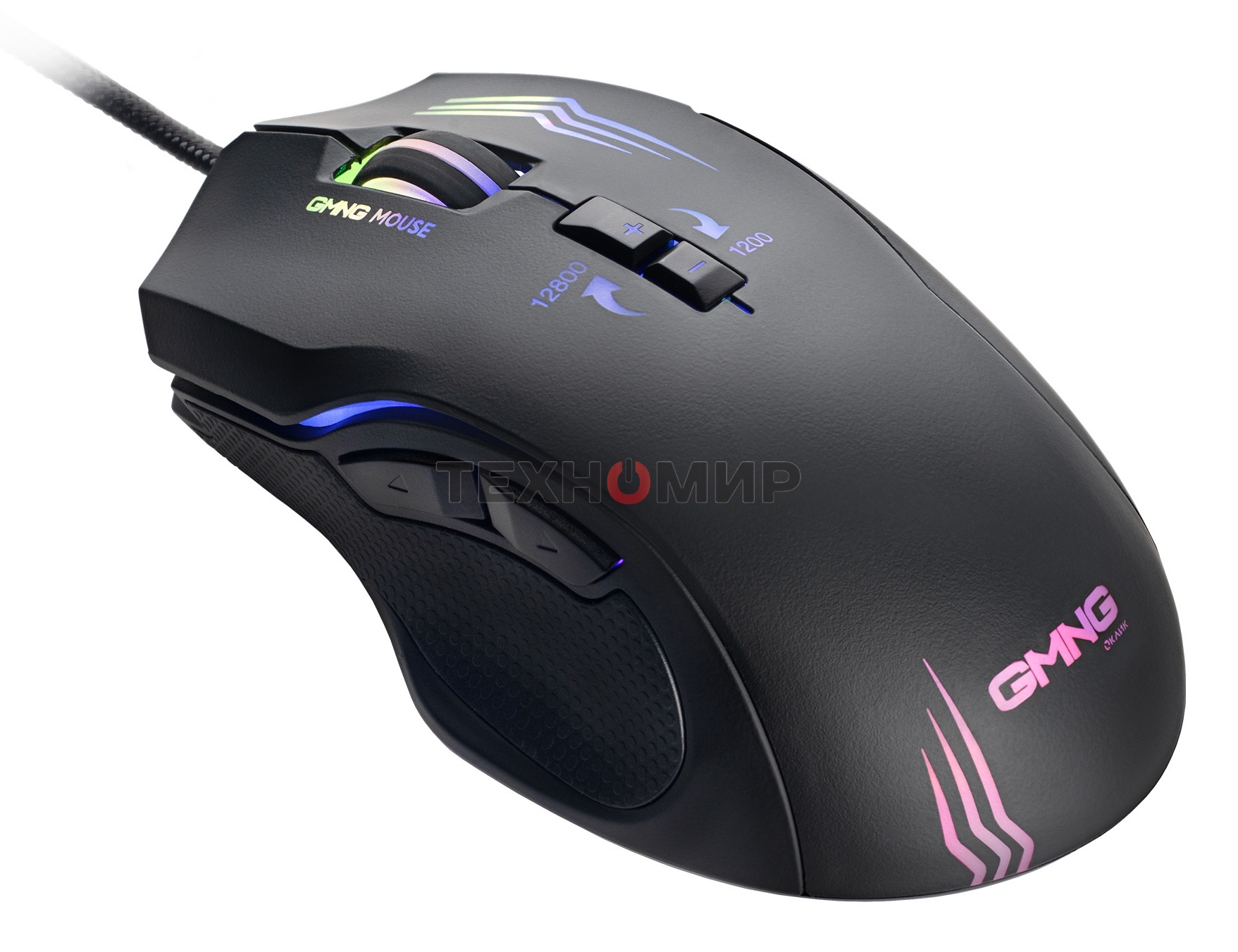 Мышь проводная GMNG 930GM черный, 12800 dpi, USB, кнопки - 7