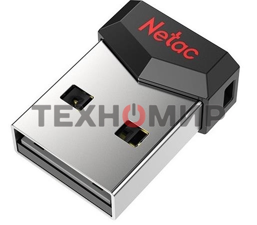 Флешка USB Netac UM81 (NT03UM81N-016G-20BK), 16Gb, USB 2.0, R/W 30/10, черный/красный
