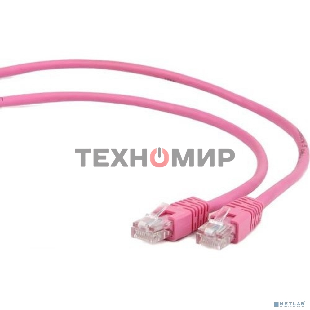 Патч-корд UTP Cablexpert cat.5e, 2м, литой, многожильный розовый