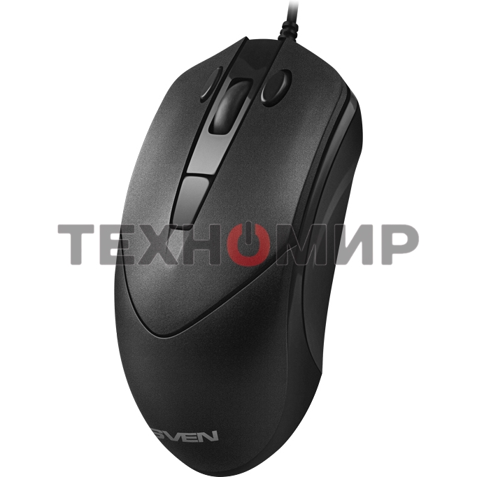 Мышь проводная SVEN RX-100 черный, 4000 dpi, USB, кнопки - 6