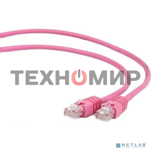 Патч-корд UTP Cablexpert cat.5e, 0.5м, литой, многожильный, розовый