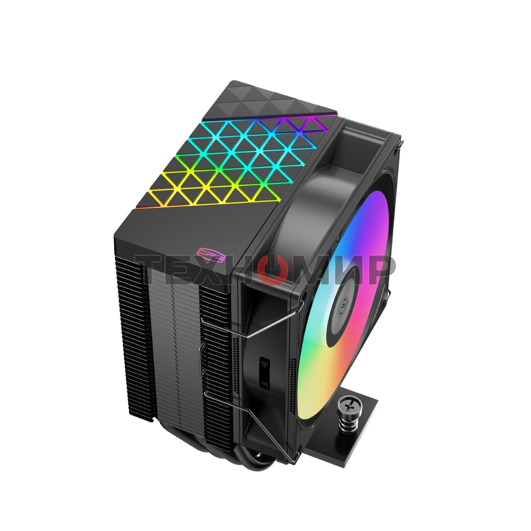 Кулер PCCooler R400 ARGb черный 92мм алюминий+медь 2200r m 30db 4-pin 180W 133мм