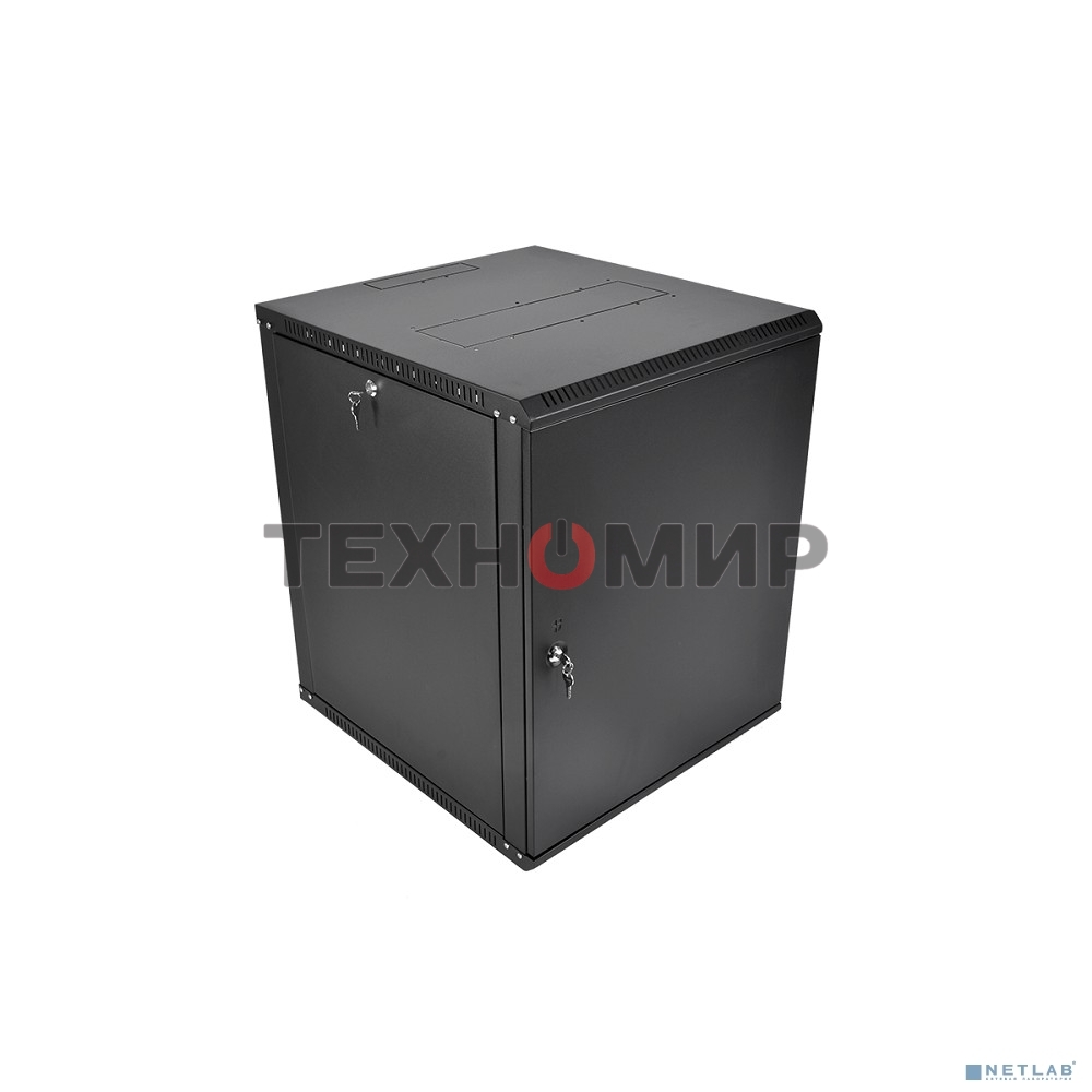 Шкаф телекоммуникационный настенный разборный ЦМО ЭКОНОМ 15U (600 350) дверь металл, черный