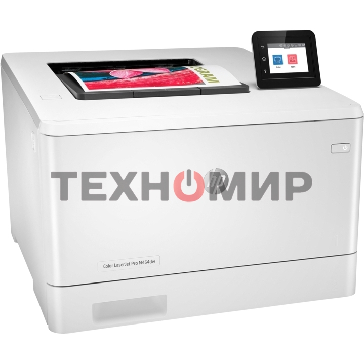 Принтер лазерный HP Color LaserJet Pro M454dw (W1Y45A#B19), А4, цветной, печ. до 27 стр/мин., 600 x 600 dpi, USB, RJ-45, Wi-Fi, BlueTooth, Air Print, Mopria