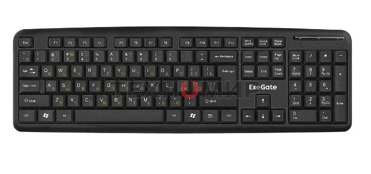 Клавиатура проводная ExeGate LY-331L (EX263906RUS), USB, черный