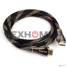 Кабель Cablexpert HDMI CCP-HDMI8К-1.5M, 19M/19M, v2.1, 8К, медь, позол.разъемы, экран, оплетка, 1.5м, черный, пакет