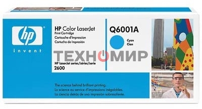 Картридж лазерный HP Q6001A голубой для Color LaserJet 2600 2000 стр.