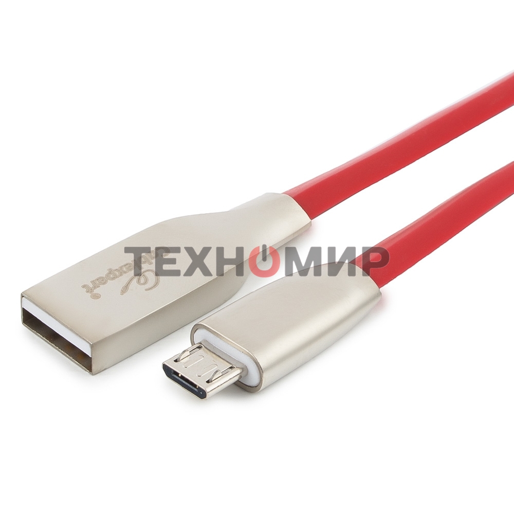 Кабель USB2.0 Cablexpert CC-G-mUSB01R-3M, AM/microB, серия Gold, длина 3м, красный, блистер