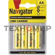 Элемент питания солевой Navigator NBT-NS-R6-BP4 (блист.4шт)