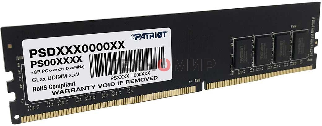 Оперативная память Patriot Signature, DDR4, 16GB (1x16 GB), 3200 MHz, CL22, DIMM