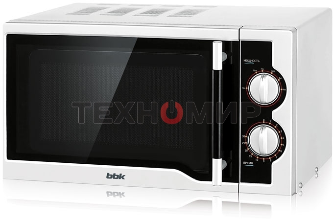 Микроволновая печь BBK 23MWS-928M/W/RU белый, 23 л, 900 Вт, переключатели - поворотный механизм