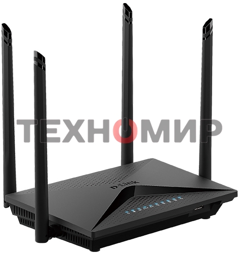 Беспроводной двухдиапазонный гигабитный маршрутизатор D-Link DIR-853/URU/R3A AC1300 Wave 2 с поддержкой технологии MU-MIMO, 3G/LTE и USB-портом 3.0