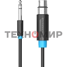 Кабель Vention аудио Jack 6.5 M/XLR F - 1.5м