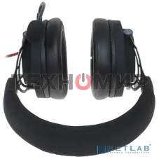 Гарнитура проводная игровая Defender Aspis Pro, для компьютера и игровых консолей, накладные, черный/красный