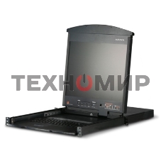 Квм консоль ATEN 8P CAT5 HIGH DENSITY DUAL RAIL LCD OVER
