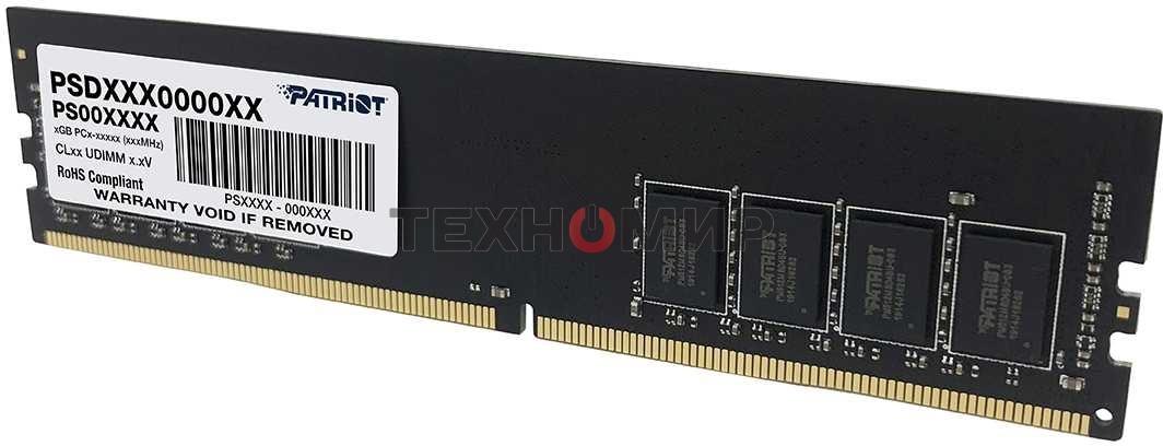 Оперативная память Patriot Signature, DDR4, 16GB (1x16 GB), 3200 MHz, CL22, DIMM