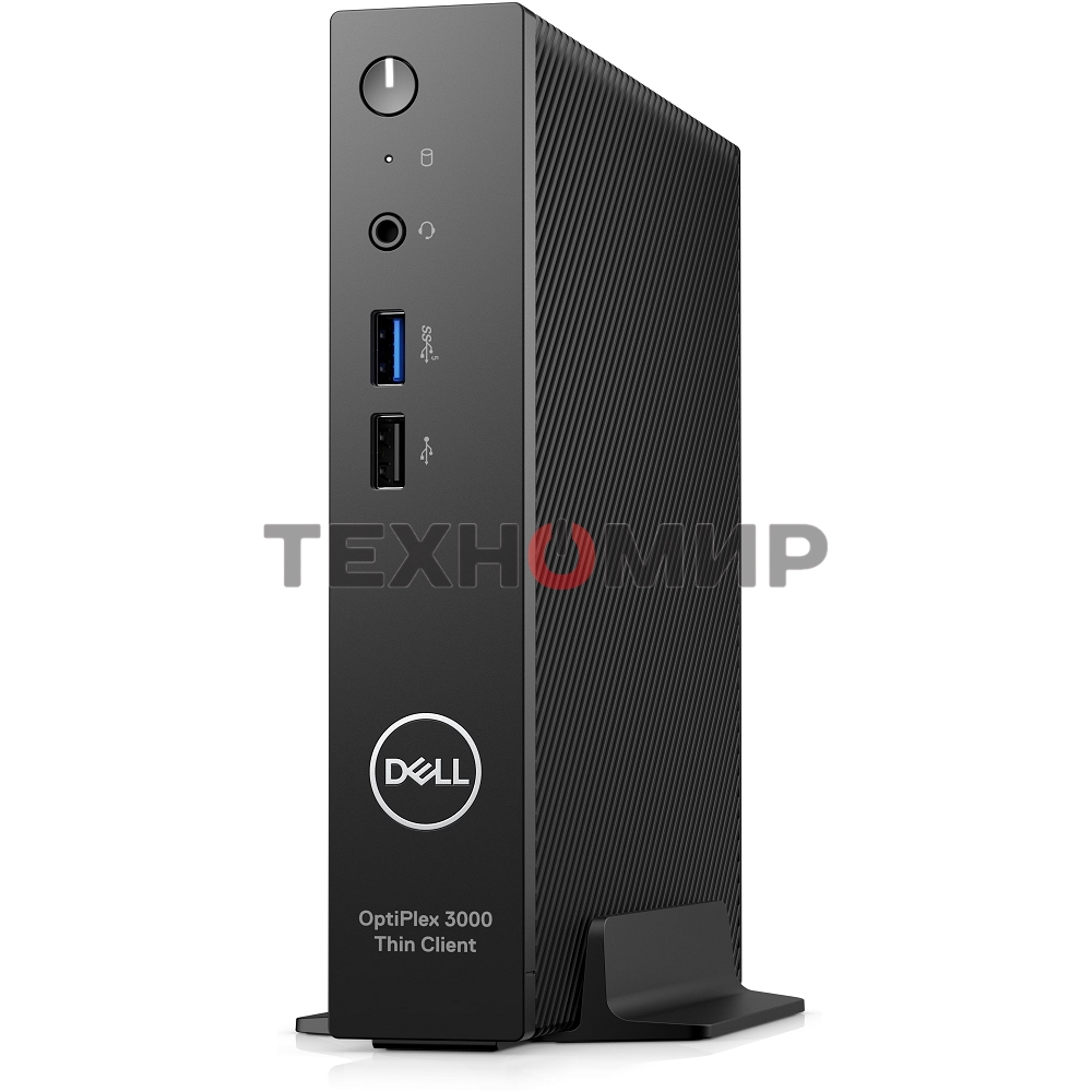 Компьютер Dell OptiPlex 3000 TC Intel Celeron N5105, 2.0 GHz - 2.9 GHz, 8192 Mb, 64 Gb eMMC, DVD нет, Intel UHD Graphics, 65W, Dell ThinOS, черный