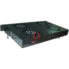 Блок вентиляторов Lanmaster (TWT-CBB-FANB4-RACK-T) 4 вент. с контроллером черный (упак.:1шт)