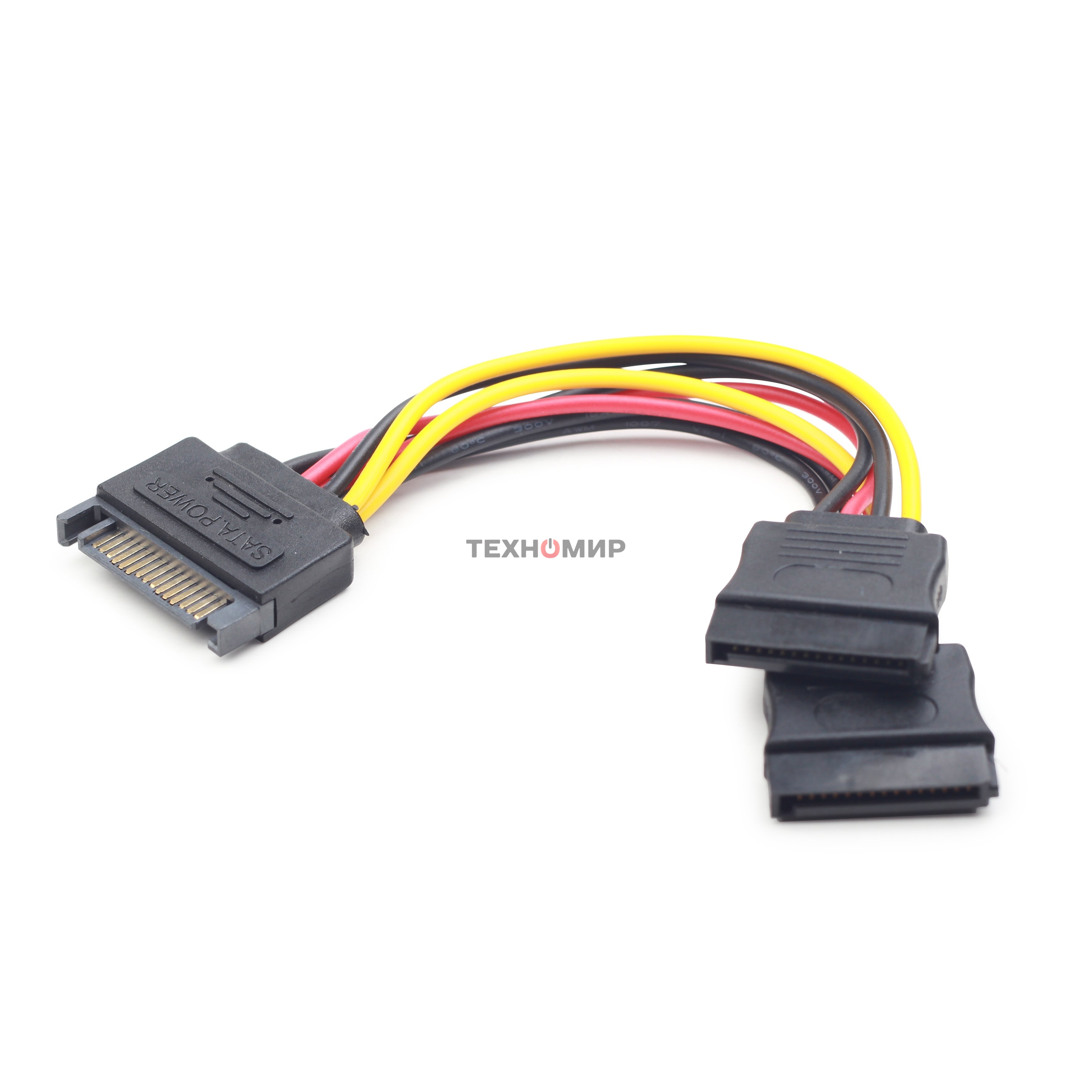 Кабель питания SATA Cablexpert CC-SATAM2F-01, 15pin (M)/2x15pin(F), на 2 SATA устр, 15 см