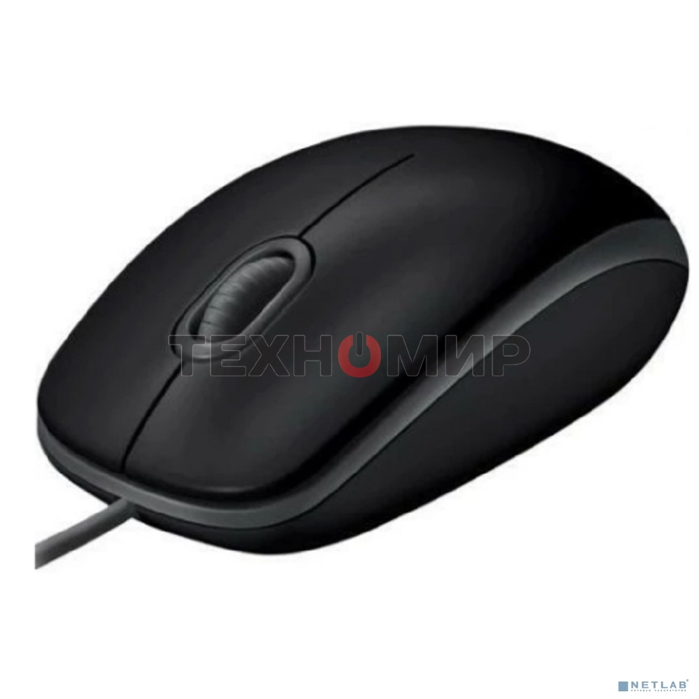 Мышь проводная Logitech M110 Silent черный, 1000 dpi, USB, кнопки - 3