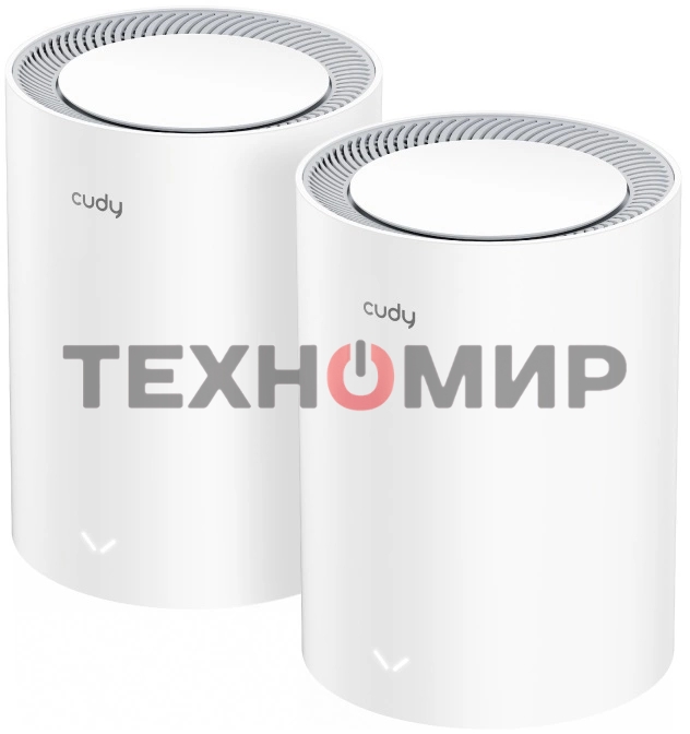 Бесшовный Mesh роутер Cudy M3000(2-PACK) AX3000 10/100/1000/2500BASE-T, белый (упак.:2шт)