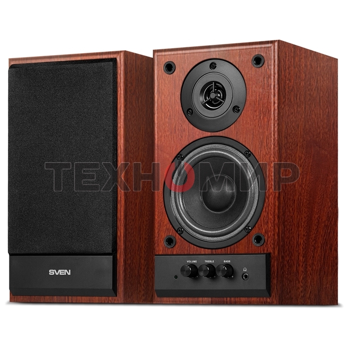 Акустическая система Sven SPS-702 2.0 коричневый/орех 40Вт