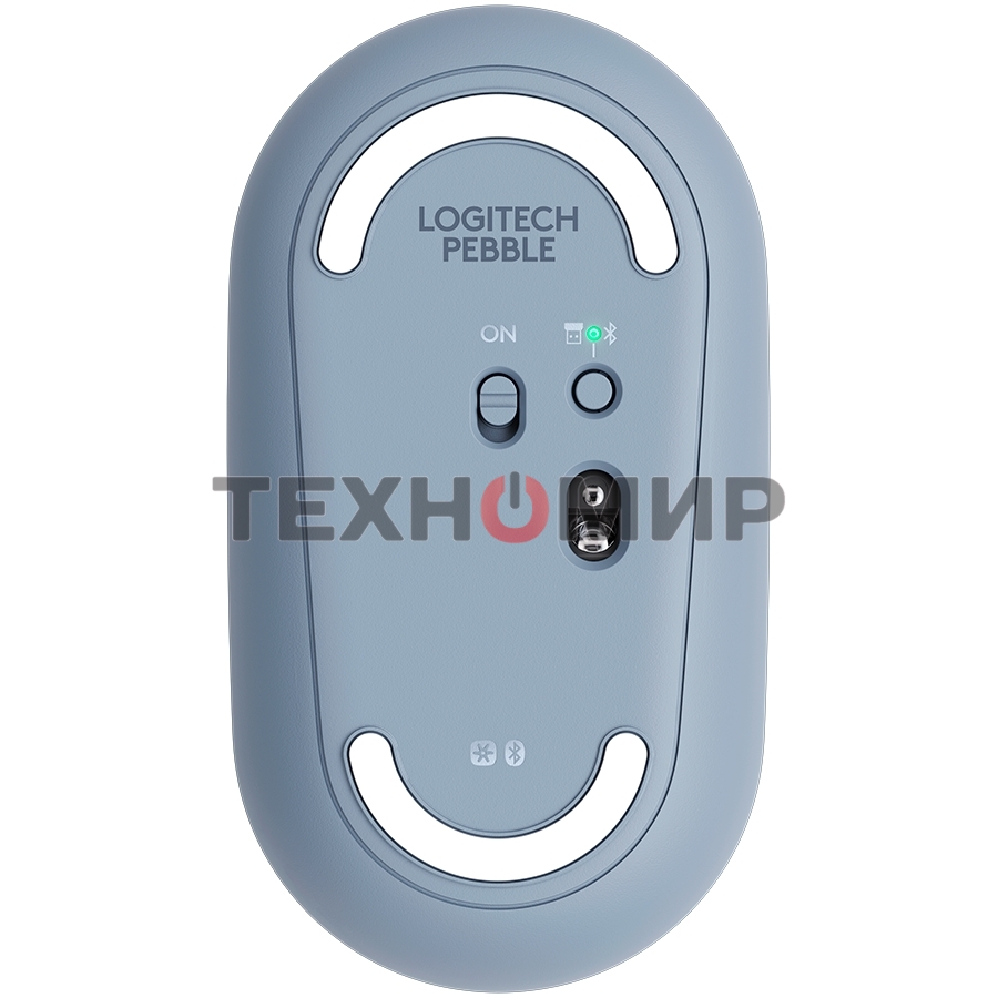 Мышь беспроводная Logitech Pebble M350 серый, 1000 dpi, радиоканал, Bluetooth, USB, кнопки - 3