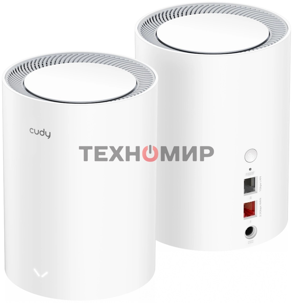 Бесшовный Mesh роутер Cudy M3000(2-PACK) AX3000 10/100/1000/2500BASE-T, белый (упак.:2шт)