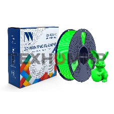 Филамент NVPrint PETG Glow Green для 3D печати диаметр 1.75мм длина 330 метров масса 1 кг