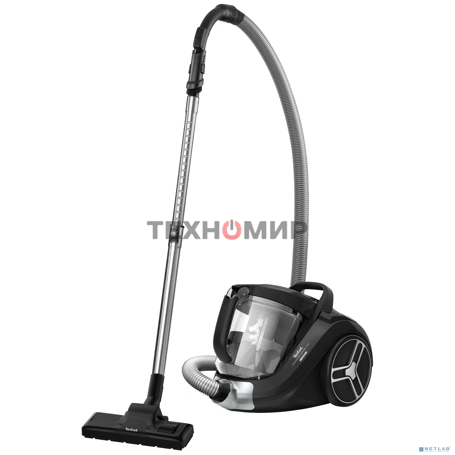 Пылесос Tefal Compact Power XXL TW4825EA, черный, 550/550 Вт, уборка сухая, пылесборник контейнер 2.5 л