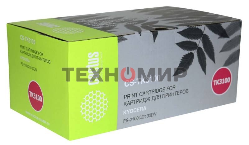 Картридж лазерный Cactus CS-TK3100 черный (12500 стр.) для Kyocera Ecosys FS-2100D/2100DN