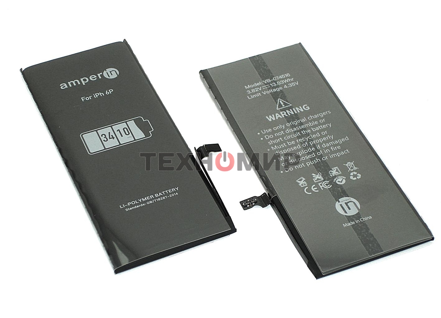 Аккумуляторная батарея Amperin для Apple iPhone 6 Plus 3,82V 3410mAh