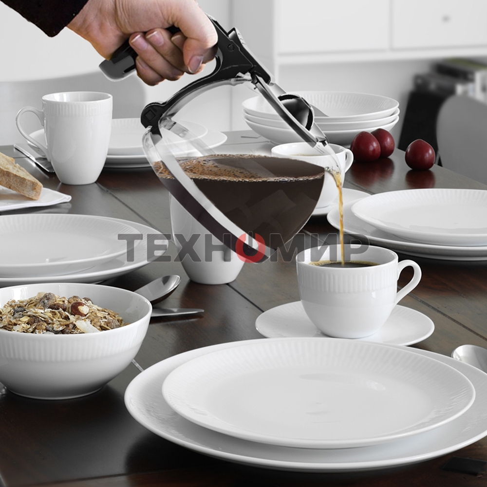 Кофеварка капельная Kitfort КТ-730 черный/серебристый, исп. кофе - молотый, 0,6 л, 750 Вт.