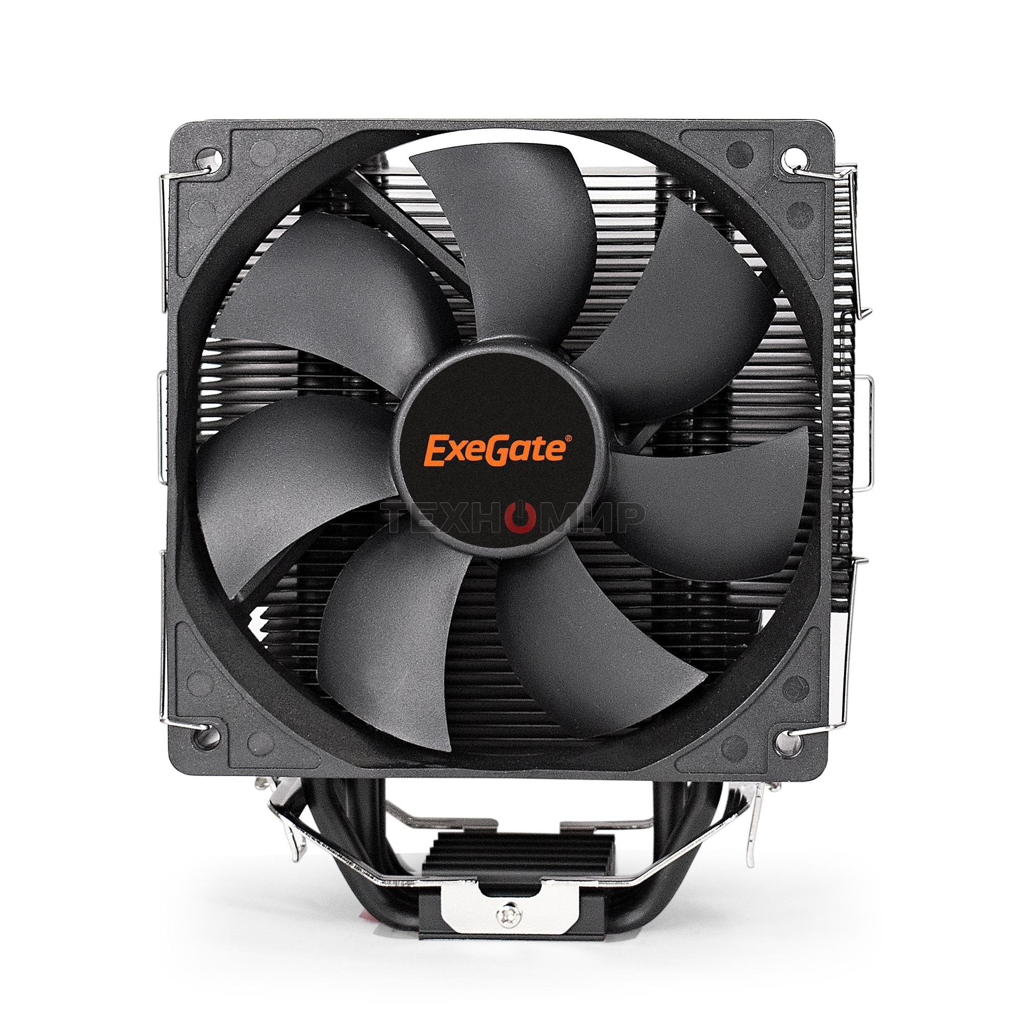 Кулер для процессора ExeGate Dark Magic EXX400-PWM серебристый, 120 мм, алюминий/медь, 2100 об/мин, 24 дБ, 4 pin, 140 Вт, 155 мм