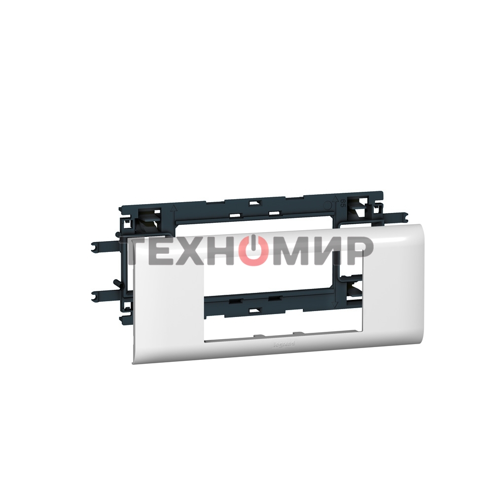 Суппорт LEGRAND 010954 Mosaic 4 модуля, с рамкой, 65мм