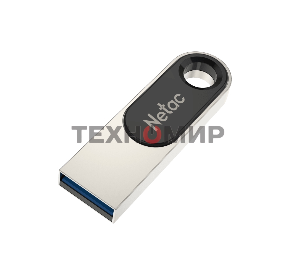 Флешка USB Netac U278 (NT03U278N-128G-30PN), 128Gb, USB 3.0, R/W 110/45, серебристый/черный