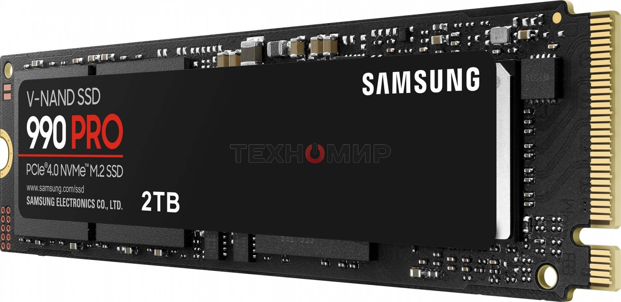 Накопитель SSD Samsung 990 PRO, 2Tb, PCIe 4.0 x4, M.2 2280, NVMe, R/W 7450/6900