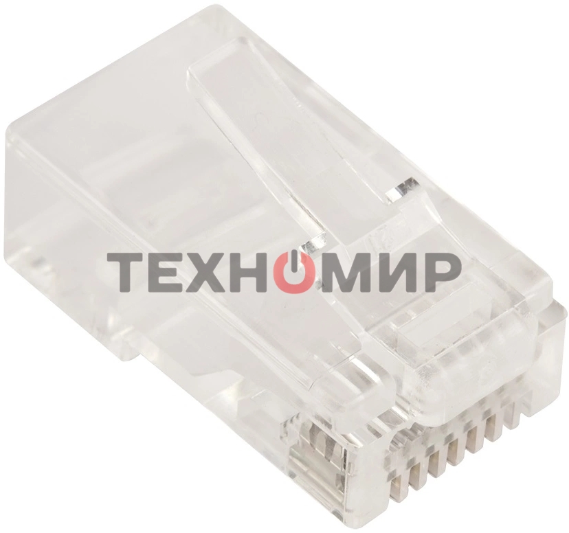 Коннектор LANMASTER RJ45 тип EZ, 8P8C, UTP, Cat.6, универсальный, со вставкой, покрытие 50 микрон,100 шт.