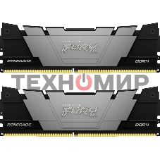 Оперативная память Kingston Fury Renegade, DDR4, 32GB (2x16GB), 3200MHz, CL16, DIMM, с радиаторами, серый/черный