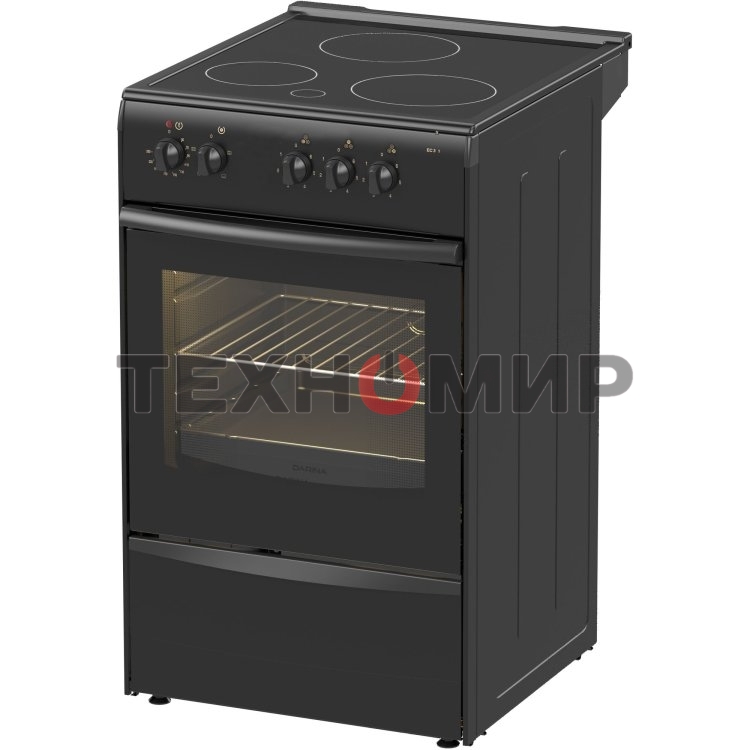 Плита электрическая Darina 1B EC 331 606 At антрацит/черный, конфорок 3 шт, духовка 50 л, 50 см x 85 см x 56 см