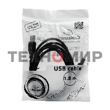 Кабель Gembird USB 2.0 PRO для соед. 1.8м AM/BM позол.конт., фер.кол., пакет