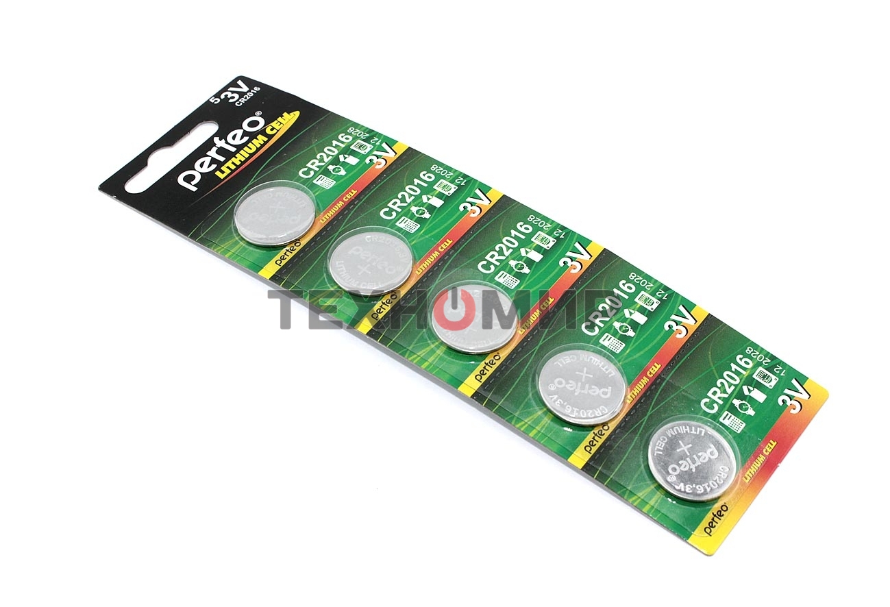 Батарейка Perfeo CR2016/5BL Lithium Cell
